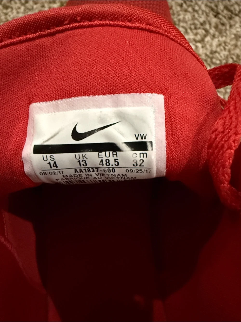 Nike bright red